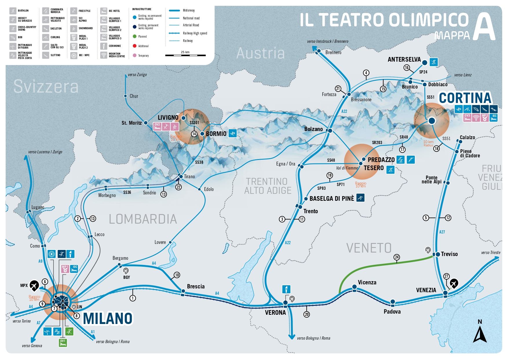 I luoghi delle Olimpiadi, dal dossier di candidatura