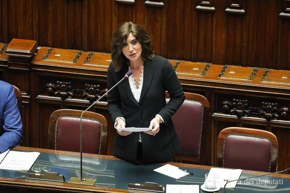 Roma, 23 ottobre 2024. La ministra dell'Università e della Ricerca, Anna Maria Bernini, interviene alla Camera dei deputati (Foto di Umberto Battaglia da Camera.it)