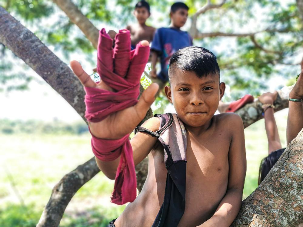 I bambini del villaggio dei Motilones, raccoglitori di coca (Foto Valerio Cataldi)
