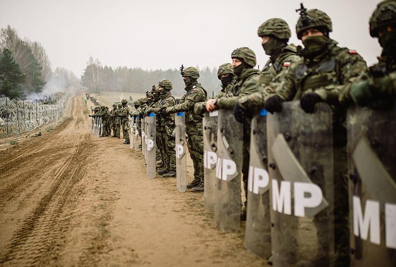 I militari polacchi schierati al confine . Credits: ministero dell'Interno polacco