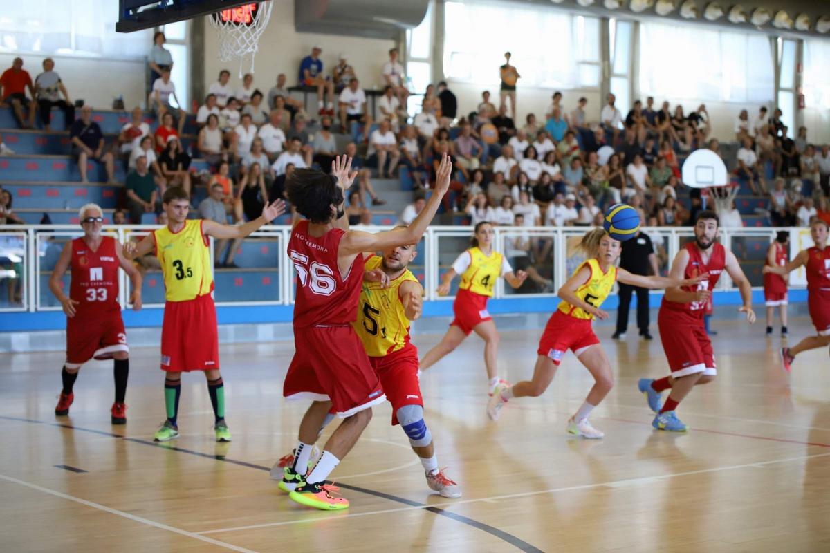 Un'azione di gioco durante una partita di baskin. Foto concessa dall'Associazione Baskin di Cremona