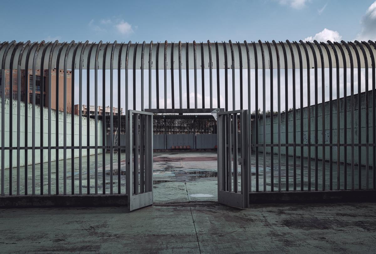 Uno spazio esterno del carcere di Torino Lorusso e Cutugno