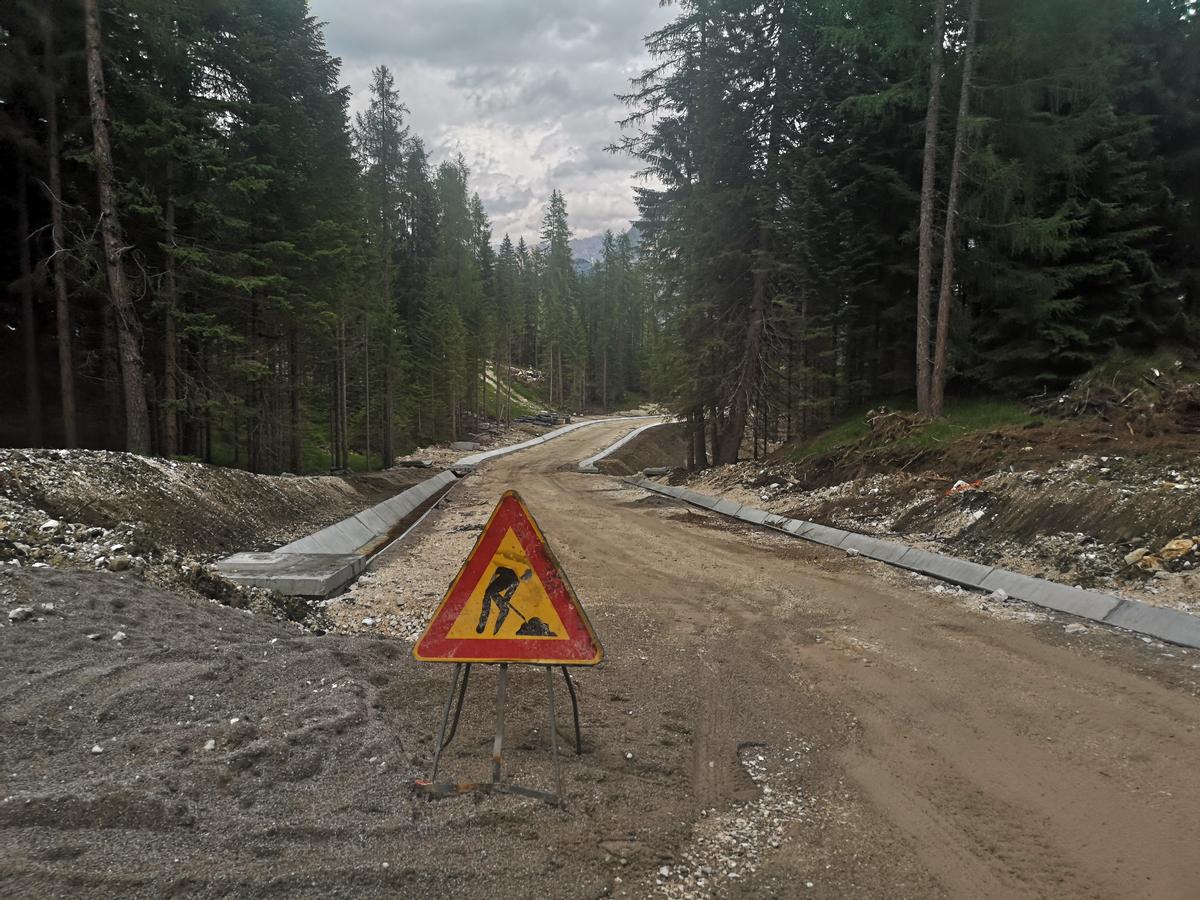 Lavori nel bosco, Cortina. Foto di F. Tullio, dal dossier Nevediversa di Legambiente