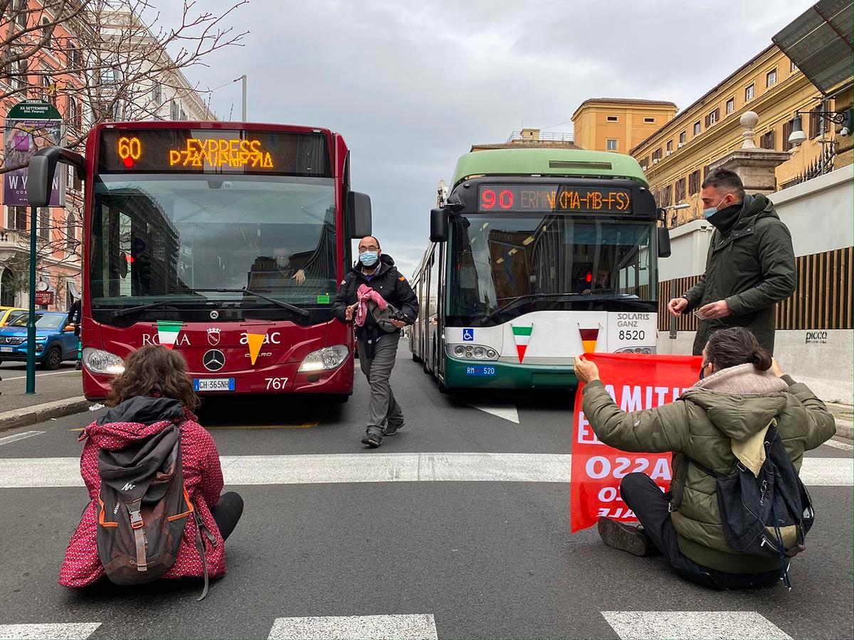 4 febbraio 2022, Roma. La protesta di Exctintion Rebellion. Foto di Ylenia Sina