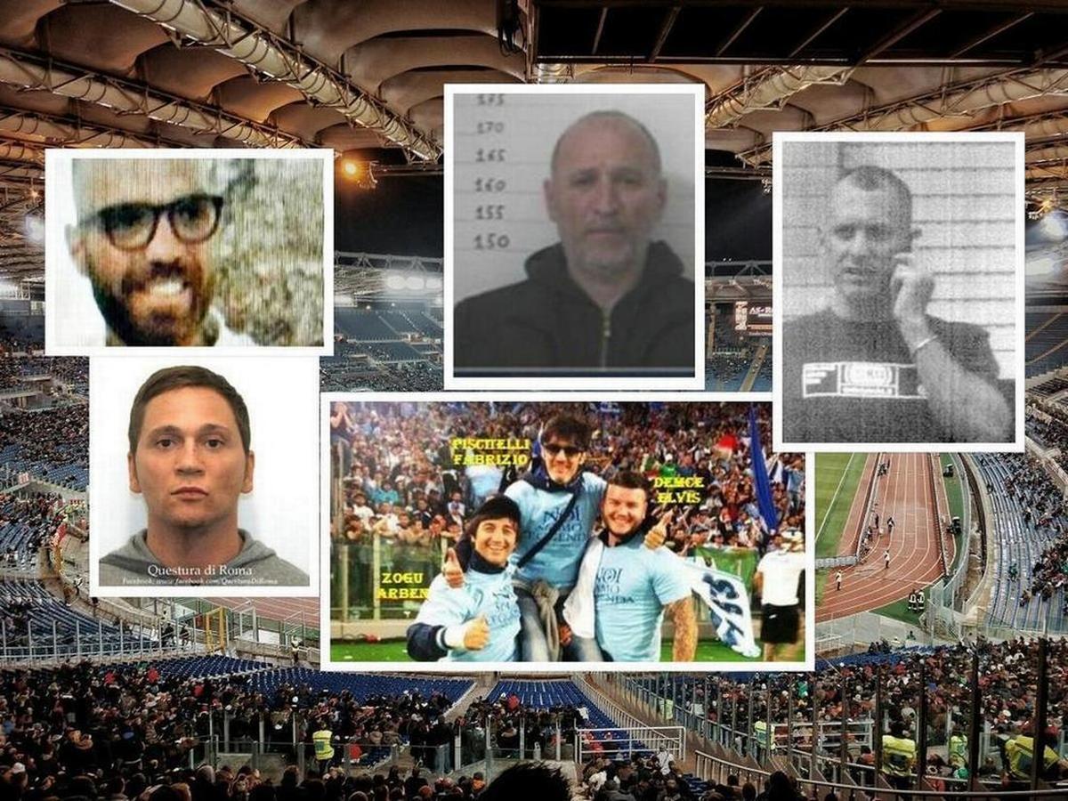 Da sinistra in alto, Giuseppe Molisso, Michele Senene e Raul Esteban Calderon. In basso, Leandro Bennato e infine Fabrizio Piscitelli insieme ad Arben Zogu e Elvis Demce