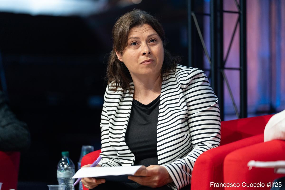 Ghousoon Bisharat, direttrice di +972 Magazine (foto di Francesco Cuoccio, International journalism festival 2025)