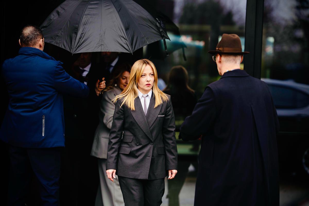 Bilzen, 12 febbraio 2026. Giorgia Meloni in Belgio in occasione dell'incontro informale dei leader dell'Ue. Foto presidenza del Consiglio dei ministri