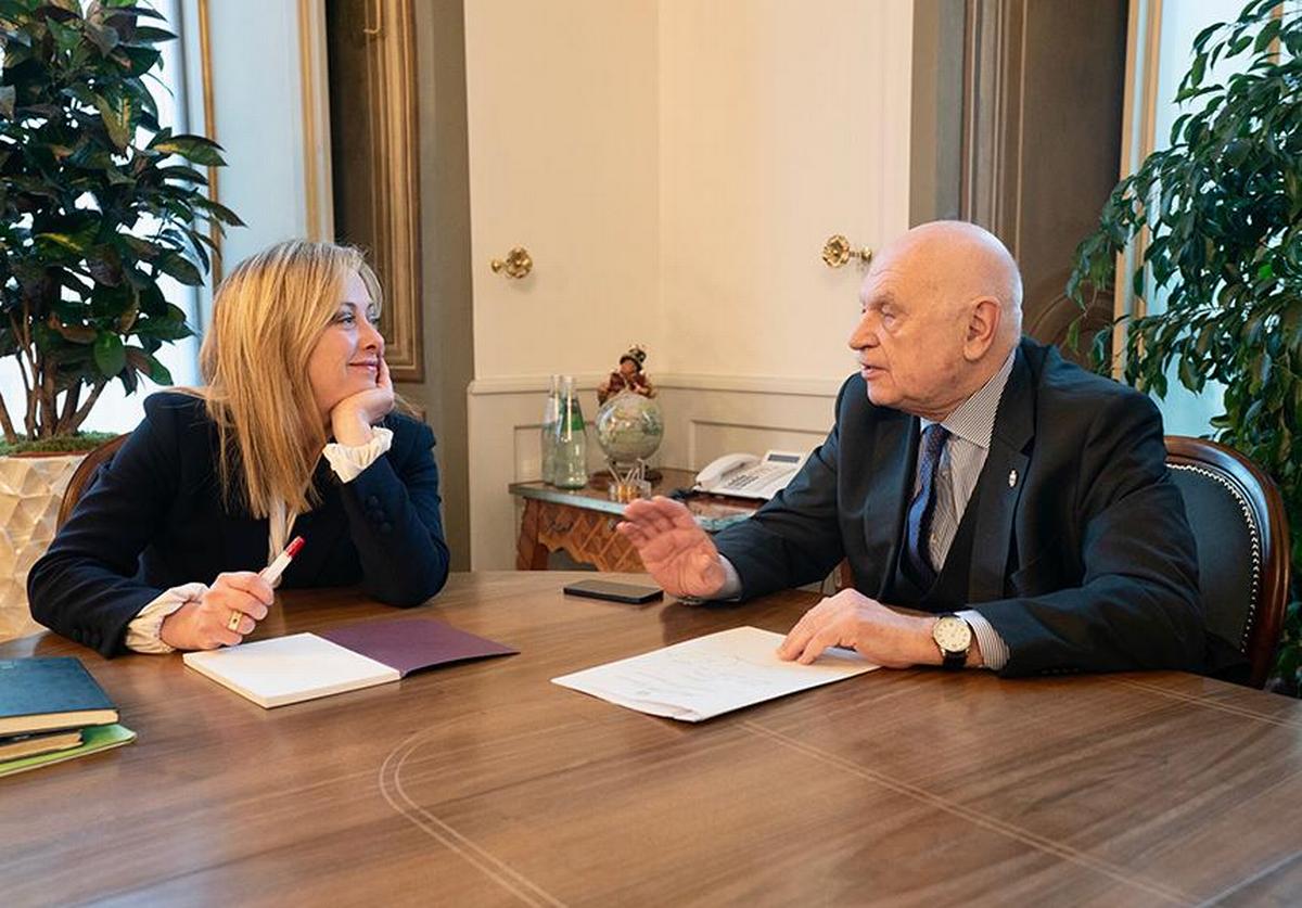 Roma, 23 gennaio 2023. Da sinistra, la presidente del Consiglio Giorgia Meloni insieme al ministro della Giustizia Carlo Nordio (Foto da governo.it)