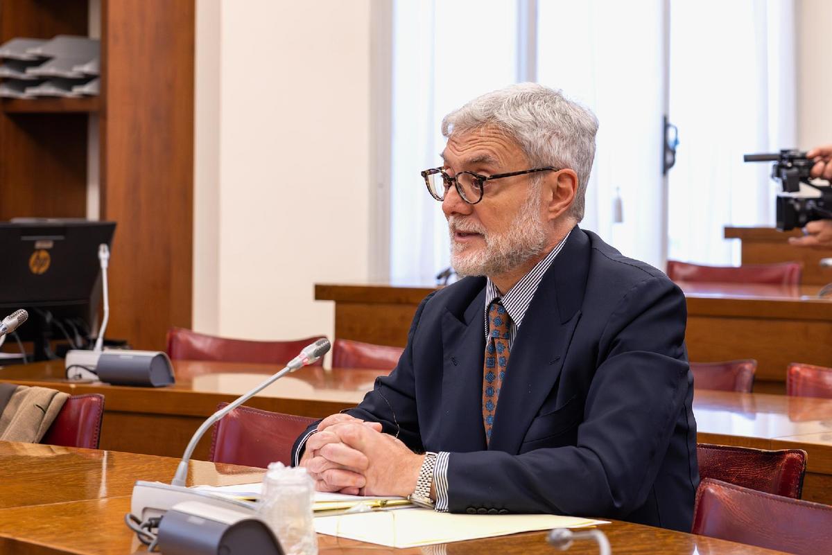 Roma, 22 marzo 2024. Il procuratore nazionale antimafia Giovanni Melillo nel corso di un'audizione in commissione Giustizia alla Camera dei deputati (Foto dal sito della Camera dei deputati)
