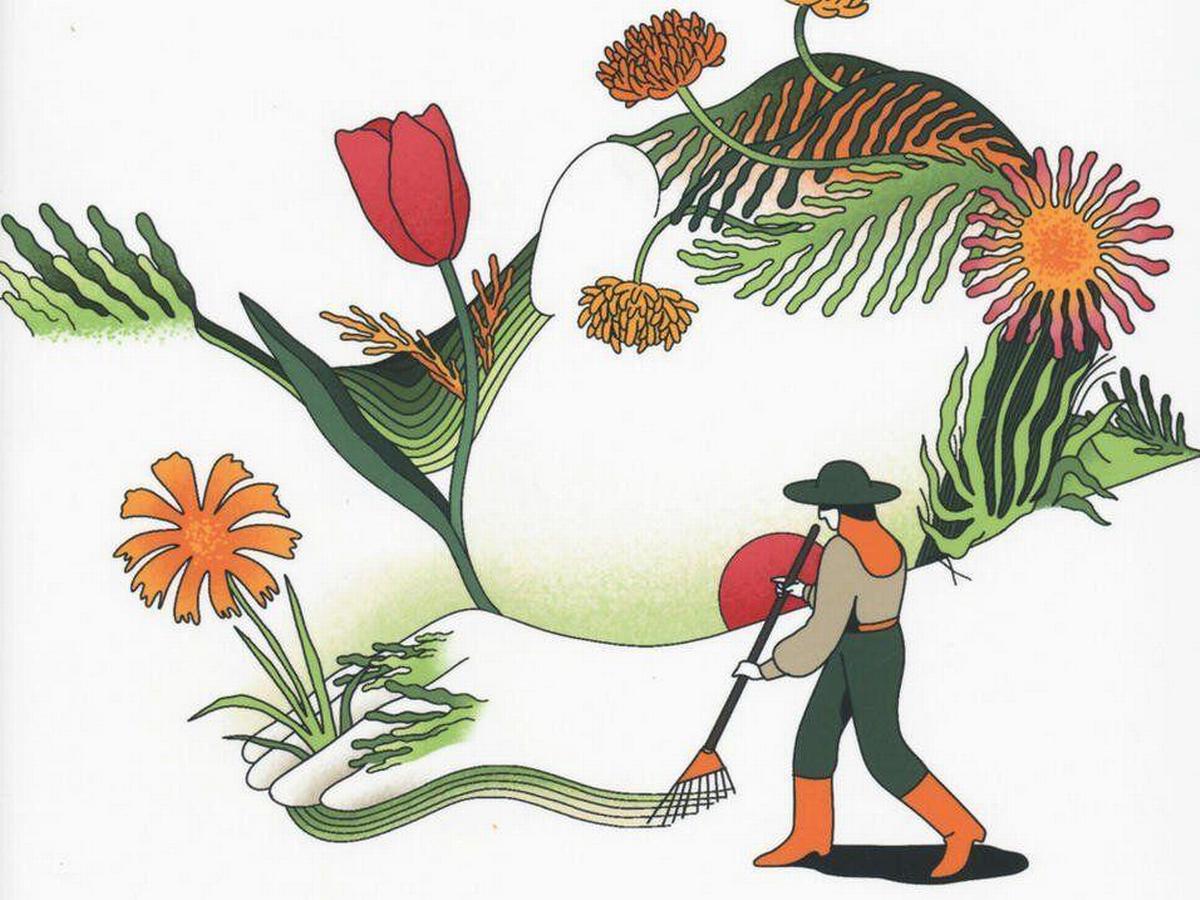 Illustrazione dalla copertina del libro "Il giardino contro il tempo"