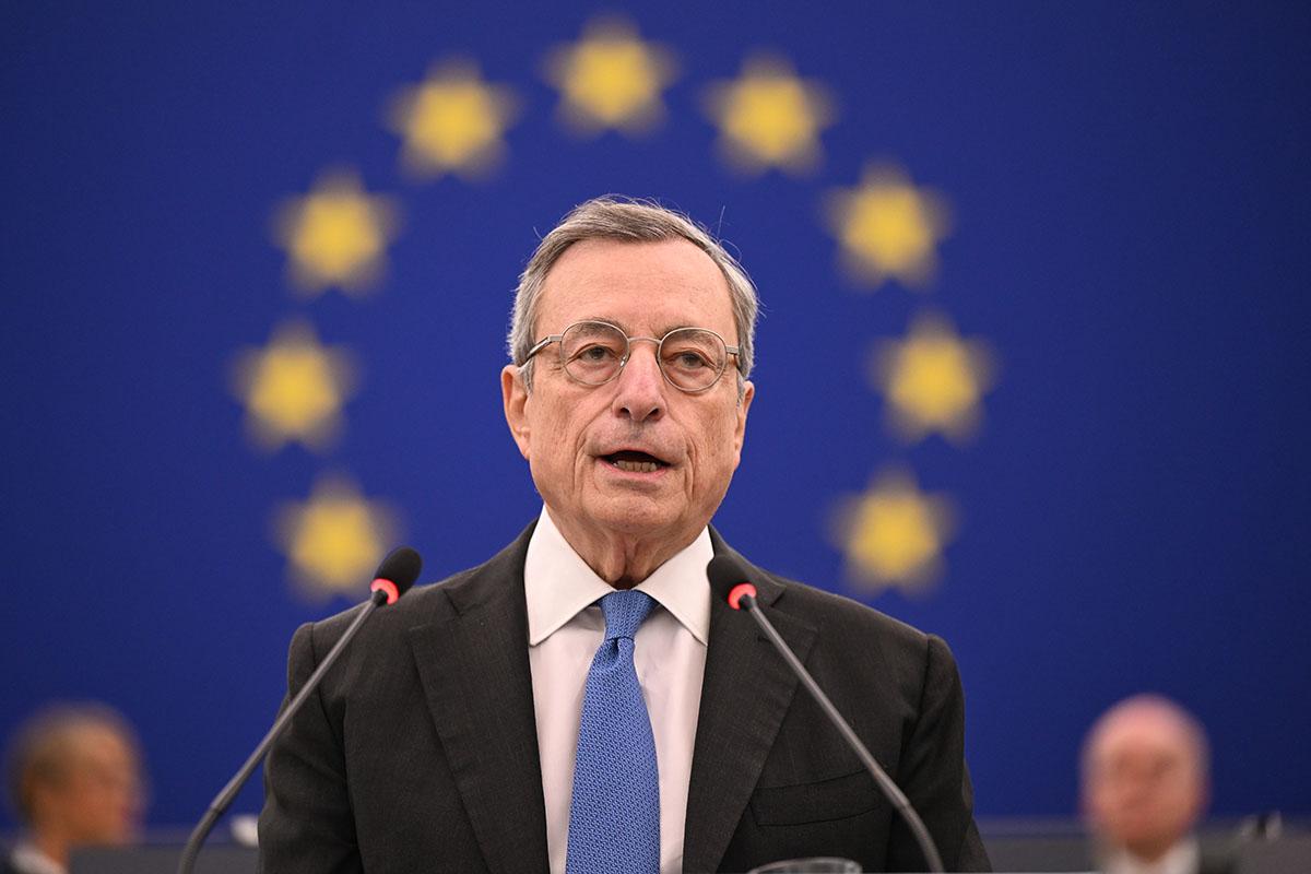 Strasbourg, 18 September 2024. Former ECB Presidente Mario Draghi during the presentation of his report about the future of the European competitiveness (Laurie Dieffembacqu © European Union 2024)