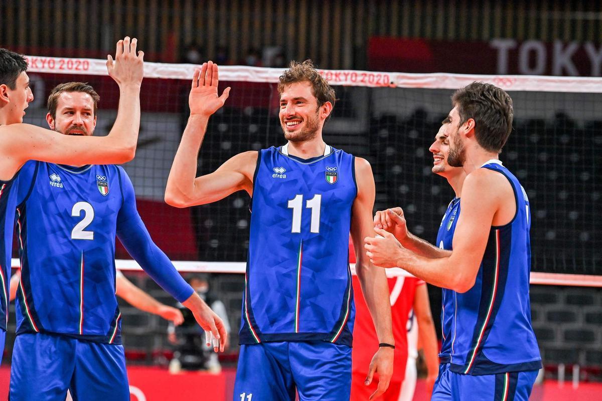 Tokyo (Giappone), 30 luglio 2021. Matteo Piano durante una partita delle Olimpiadi. Foto di Fiorenzo Galbiati/Fipav