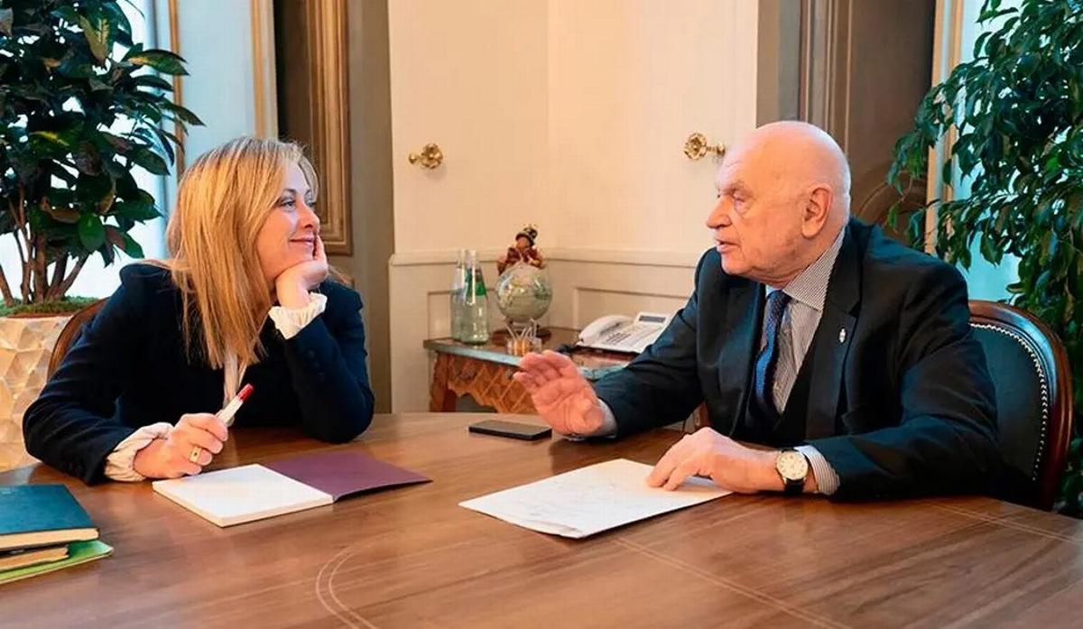 Roma, 26 gennaio 2023. La presidente del Consiglio Giorgia Meloni a colloquio con il ministro della Giustizia, Carlo Nordio (Foto governo.it)