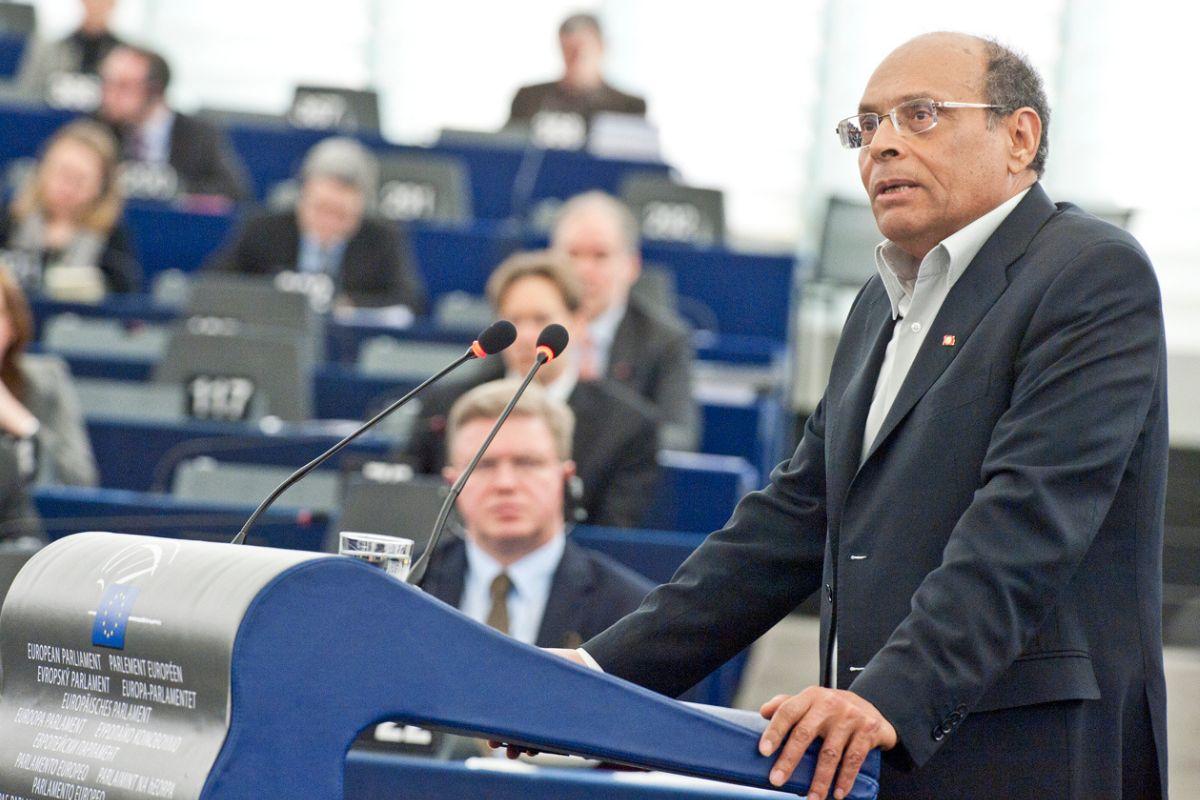 Intervento del presidente Marzouki al parlamento europeo, febbraio 2013 (© Unione Europea 2013, CC BY-NC-ND 2.0)