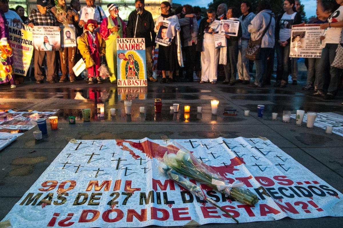Una foto della manifestazione per i desaparecidos messicani organizzato dal "Movimento per la pace con la giustizia e la dignità" (Foto di Eneas De Troya da Flickr)