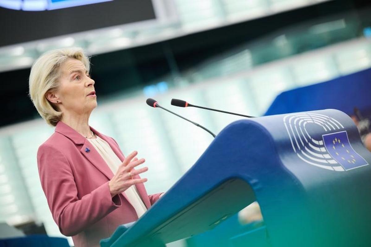 Strasburgo, 21 ottobre 2025. La presidente della Commissione europea Ursula von der Leyen annuncia il programma di lavoro del 2026, tra cui il piano Readiness 2030. Foto: Commissione europea