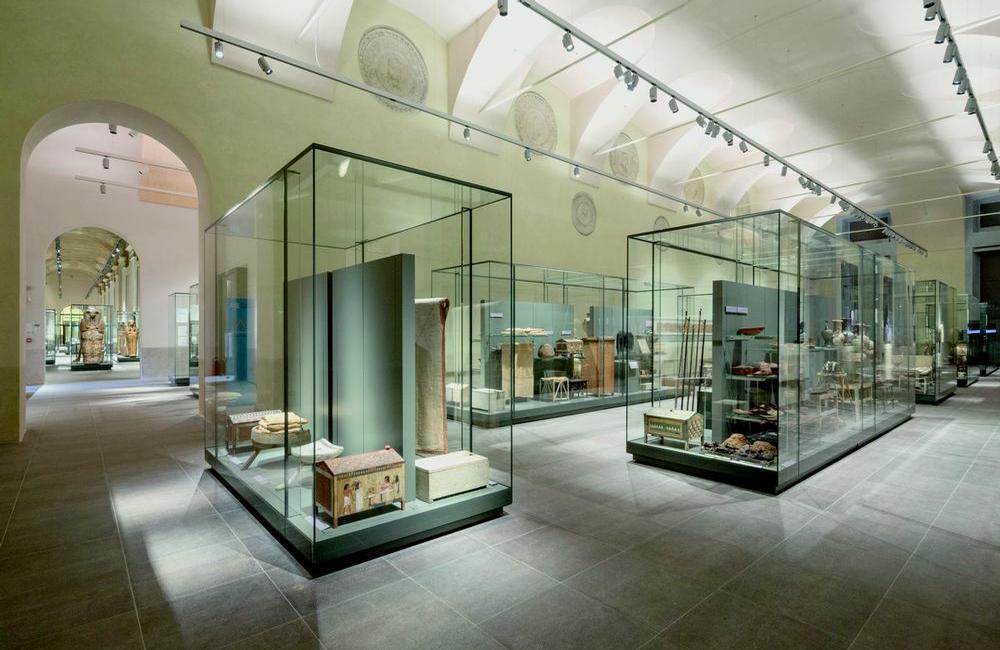 La sala che ospita la tomba di Kha al museo egizio di Torino