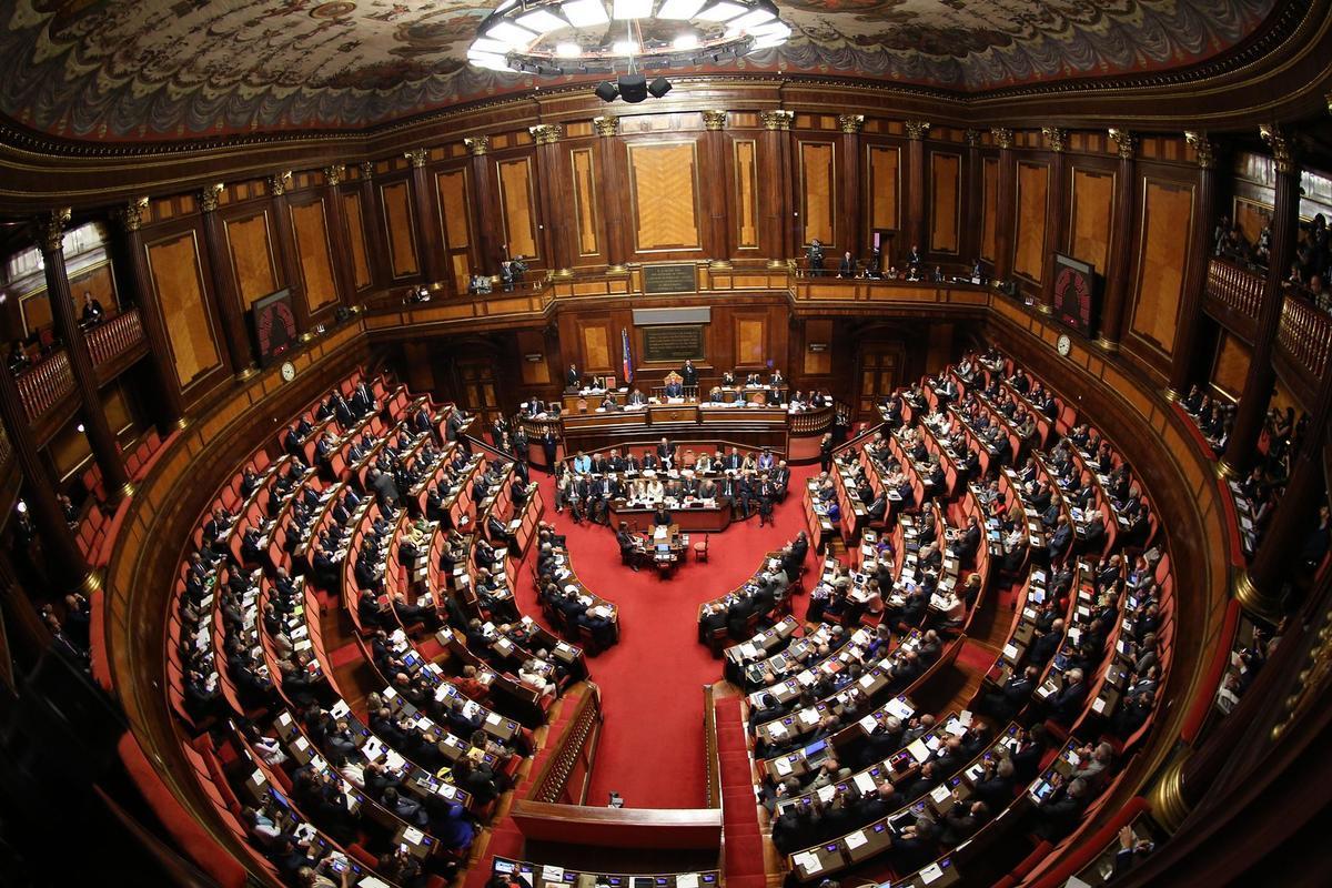 Roma, l'aula del Senato, a Palazzo Madama (Foto dall'account di Palazzo Chigi su Flickr. CC BY-NC-SA 2.0)