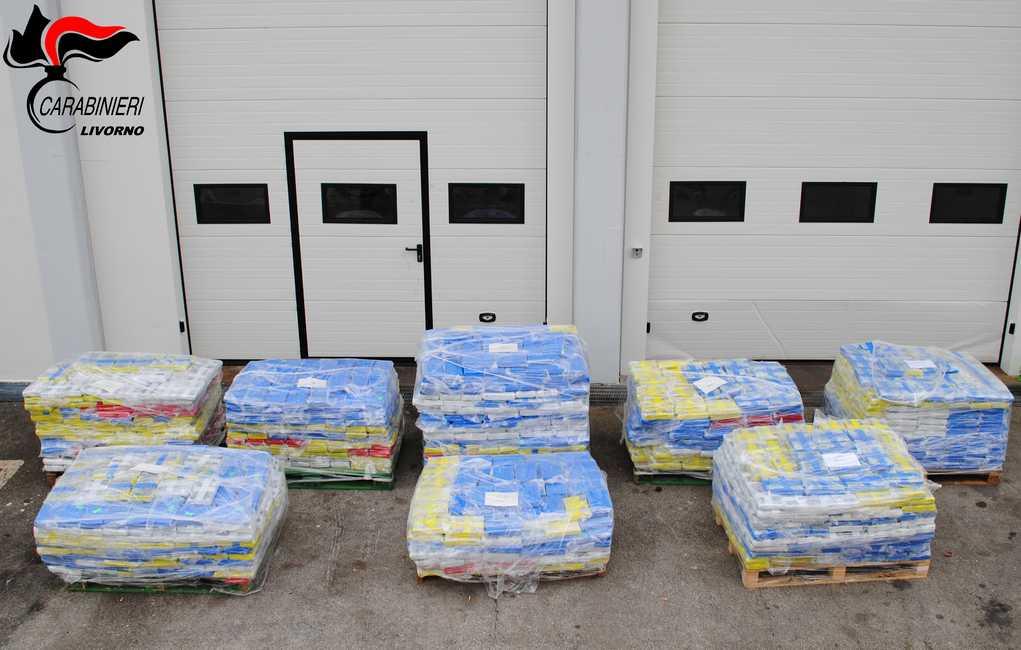 I carichi di cocaina sequestrati nel porto di Livorno poco prima dei lockdown. Si tratta di uno dei più grossi sequestri in Italia