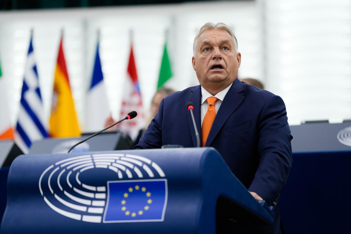 Il primo ministro ungherese Viktor Orbán. CC-BY-4.0: © European Union 2024– Source: EP