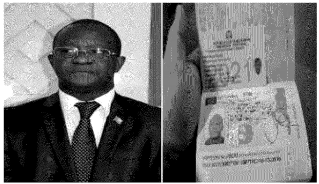 Il passaporto di Malam Bacai Sanhá, figlio dell'ex presidente della Guinea-Bissau