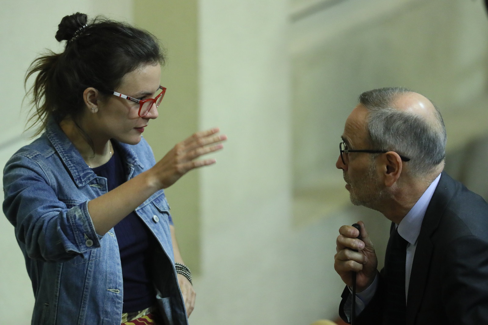 A sinistra, Camila Vallejo, da leader del movimento studentesco a portavoce del governo (Diputadas y Diputados de Chile/Flickr)