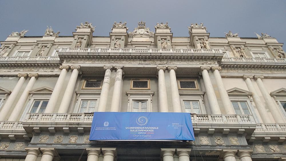 Palazzo Ducale a Genova, sede della Conferenza nazionale sulle dipendenze