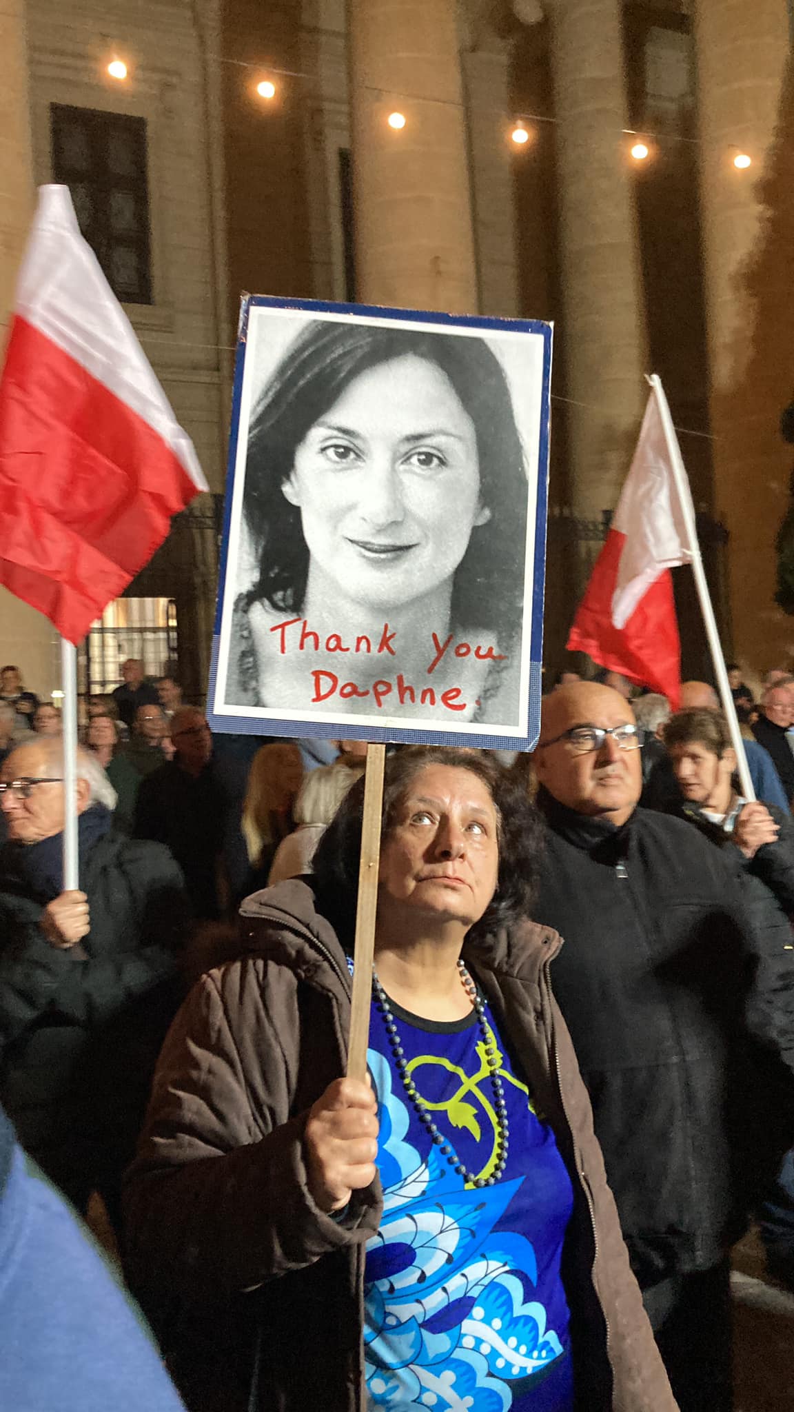 Una foto della manifestazione in ricordo di Daphne