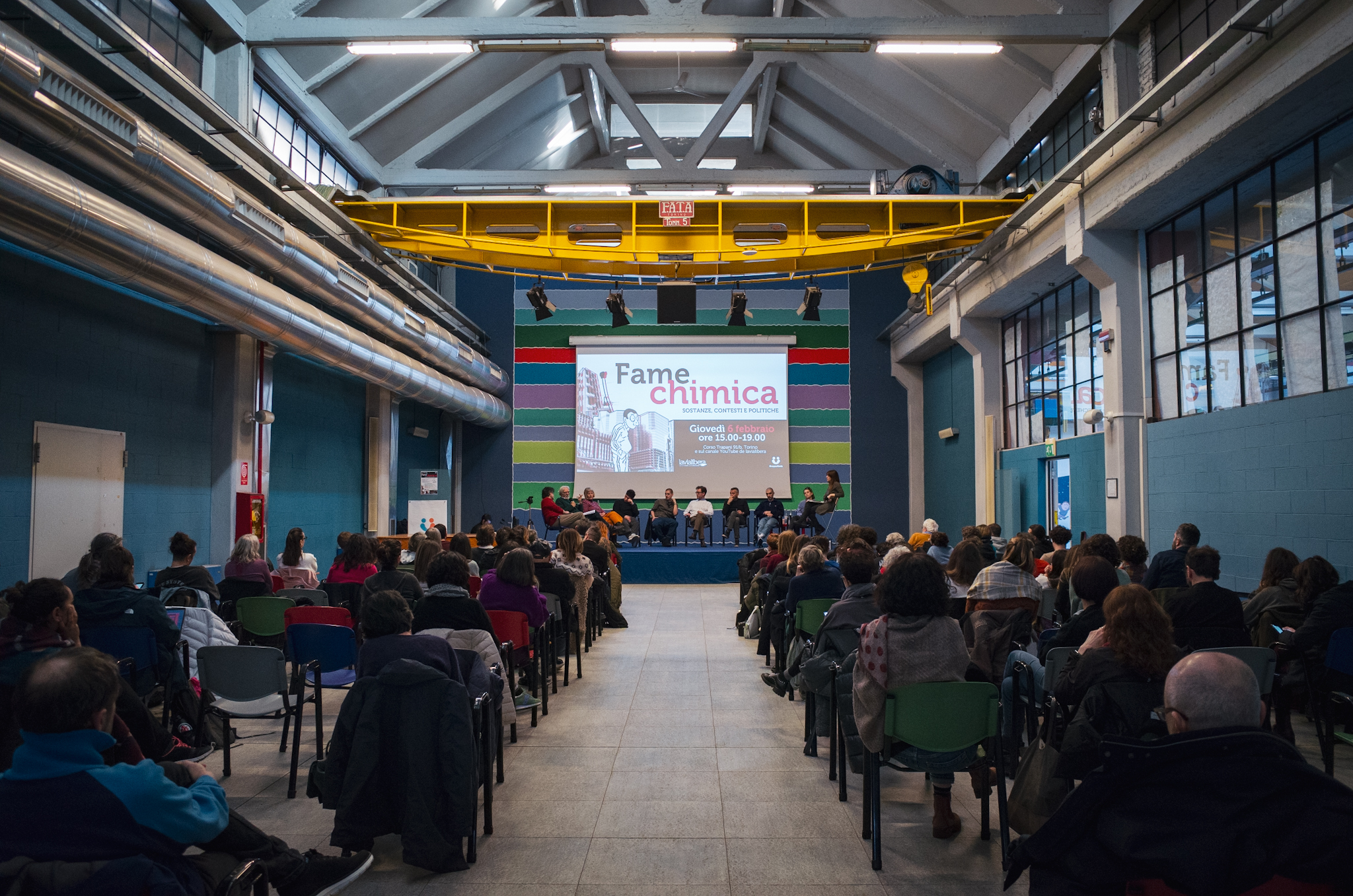 Il convegno "Fame Chimica" del 6 febbraio, tenutosi alla Fabbrica delle e. Foto: Paolo Valenti