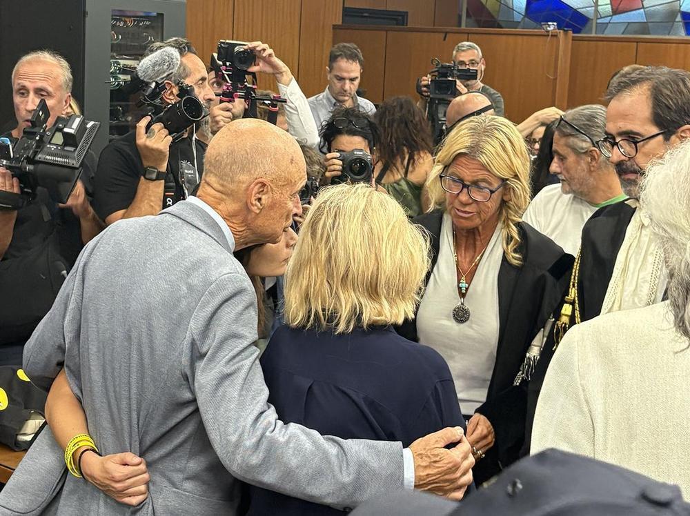 Roma, 28 settembre 2026. I genitori e la sorella di Giulio Regeni con l'avvocato Alessandra Ballerini (Foto di E. Aquilanti)
