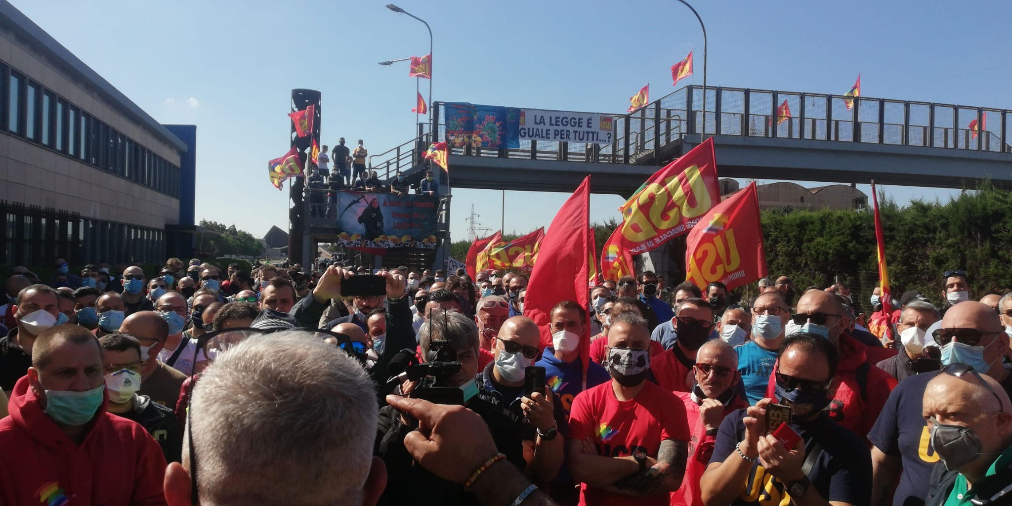 Sciopero dei lavoratori Ilva. Foto: Emanuele Palmisano