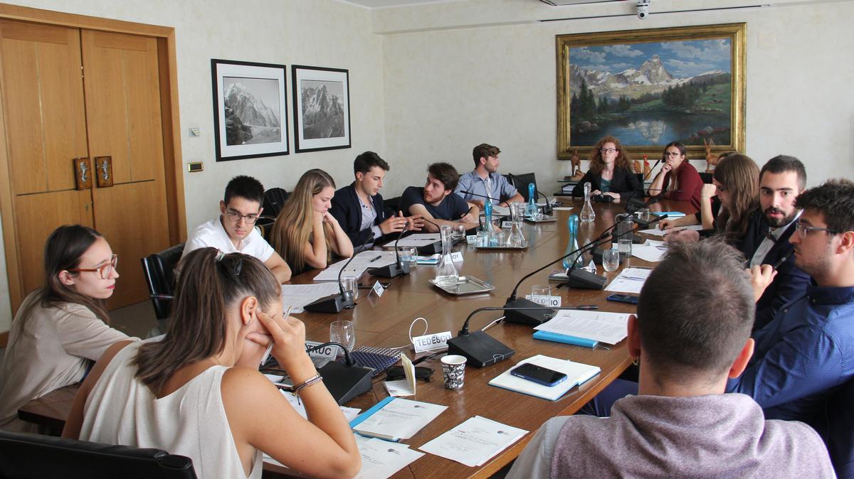 Una foto del Conseil des Jeunes Valdotains del 2019 