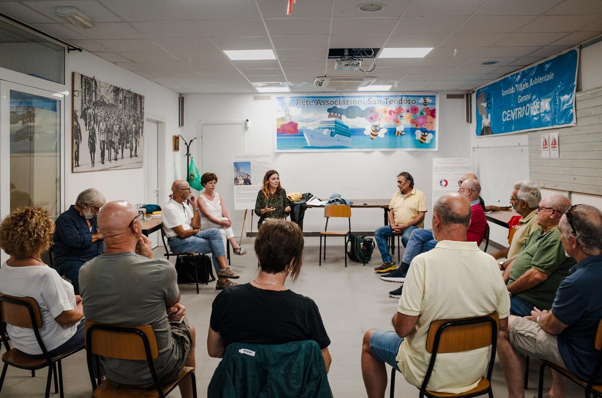 La Rete Associazioni San Teodoro riunita nella sede provinciale dell'Anpi. Foto di P. Valenti 