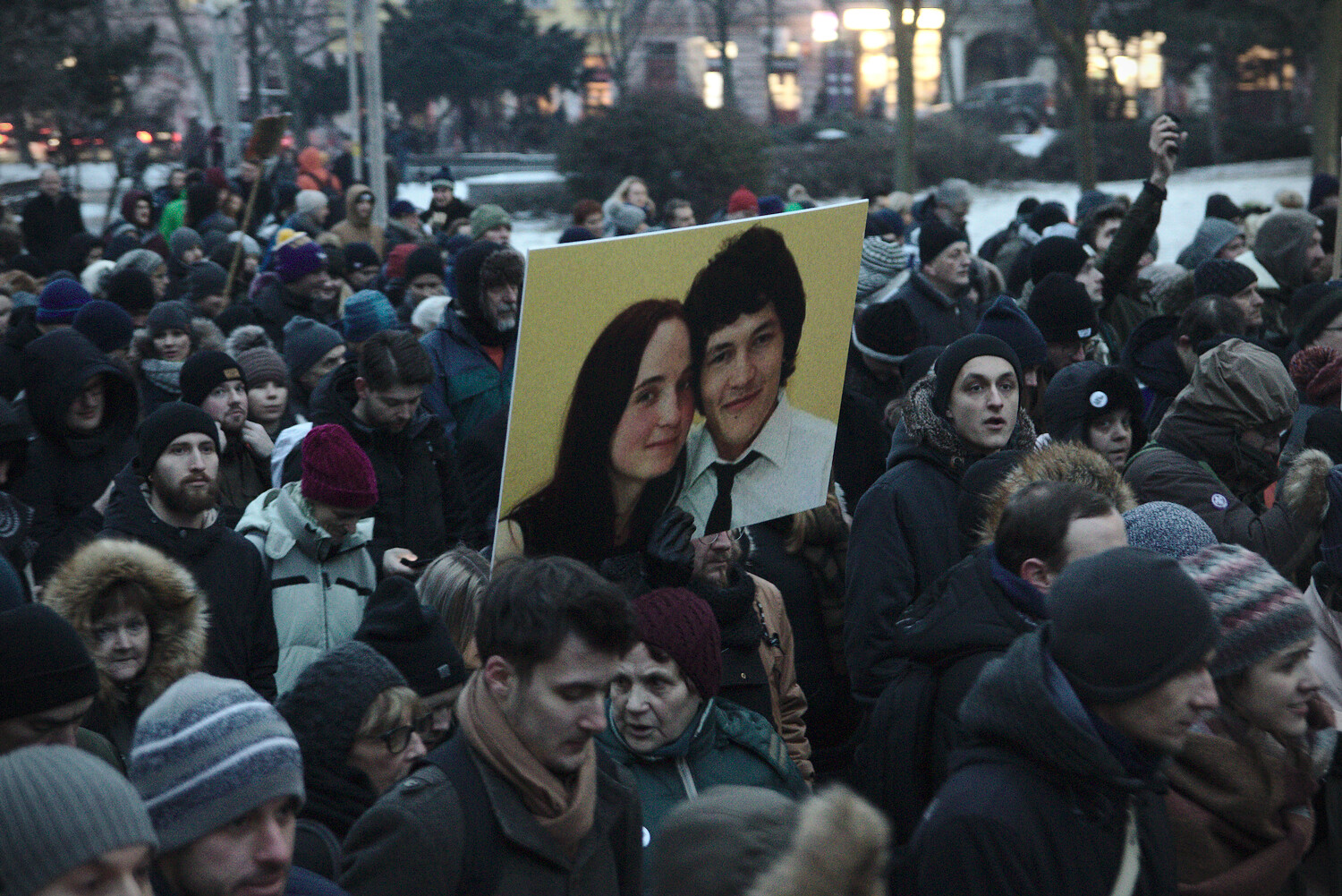 Bratislava, la gente protesta dopo l'omicidio Kuciak (Peter Tkac/Flickr)