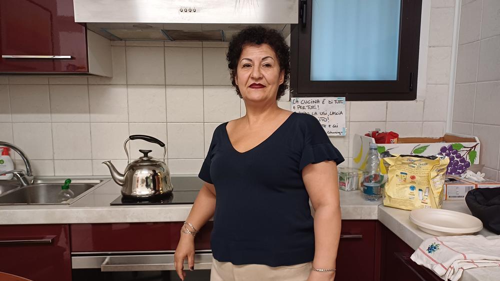 Turin (Italy), September 2024. After being forced out, Khadija lived for five years under the arcades of via Nizza. Since 2023, she has found an apartment thanks to the Frassati cooperative and has been able to start working again (Credits A.Giambartolomei)