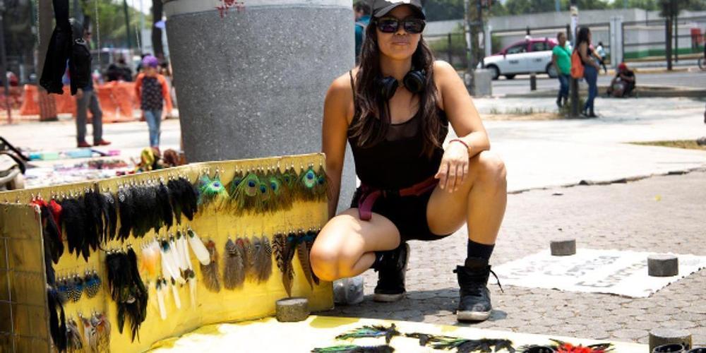 Una "mercadita", una venditrice ambulante messicana che unisce all'attività economica anche una lotta contro il machismo e per gli spazi pubblici (Foto di Monica Pelliccia)