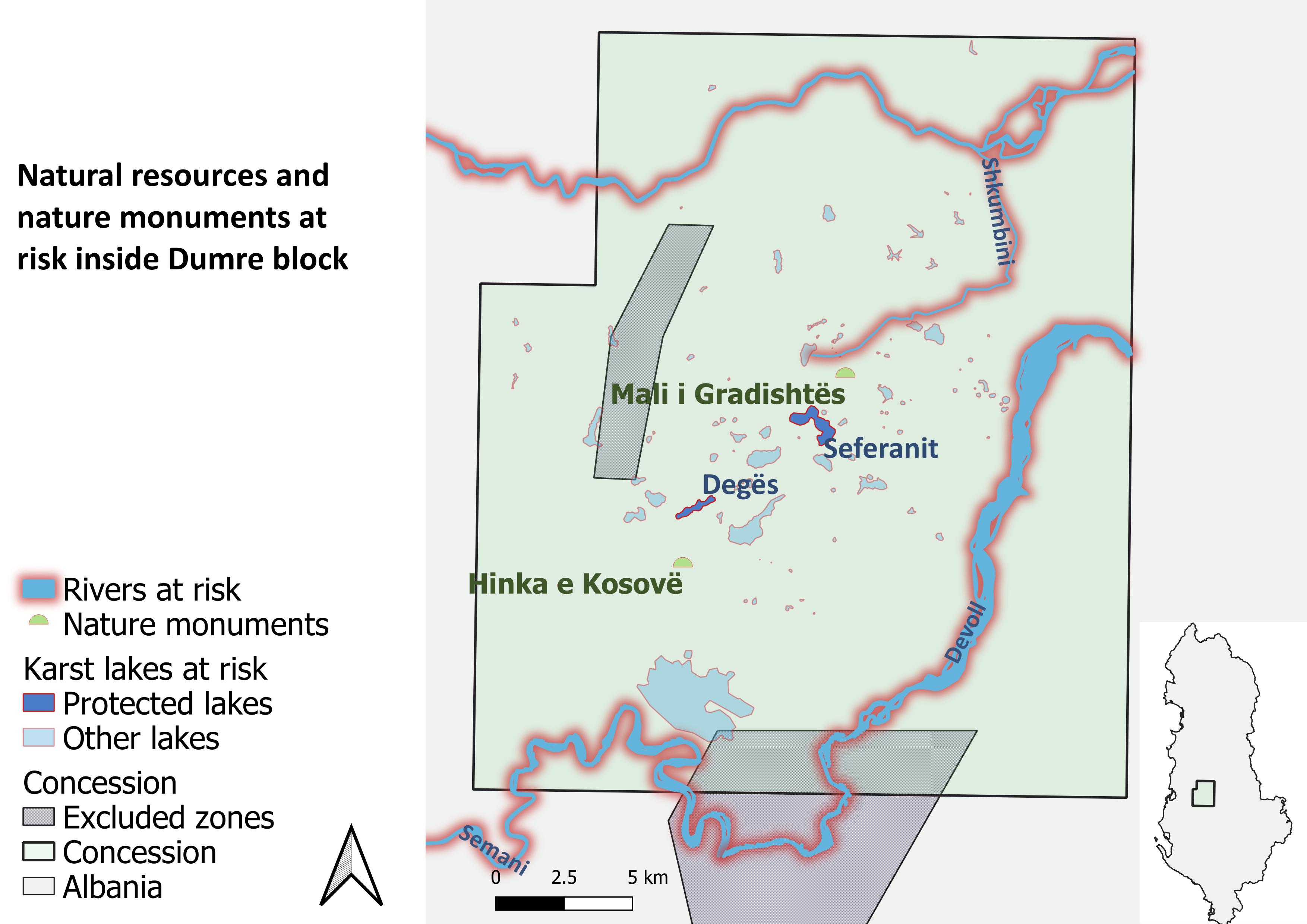 La mappatura delle risorse e dei monumenti naturali a rischio all'interno della concessione. Credits: Tvetelina Tomova