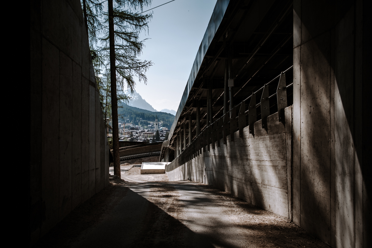 Scorcio di Cortina dalla pista da bob. Foto di P. Valenti