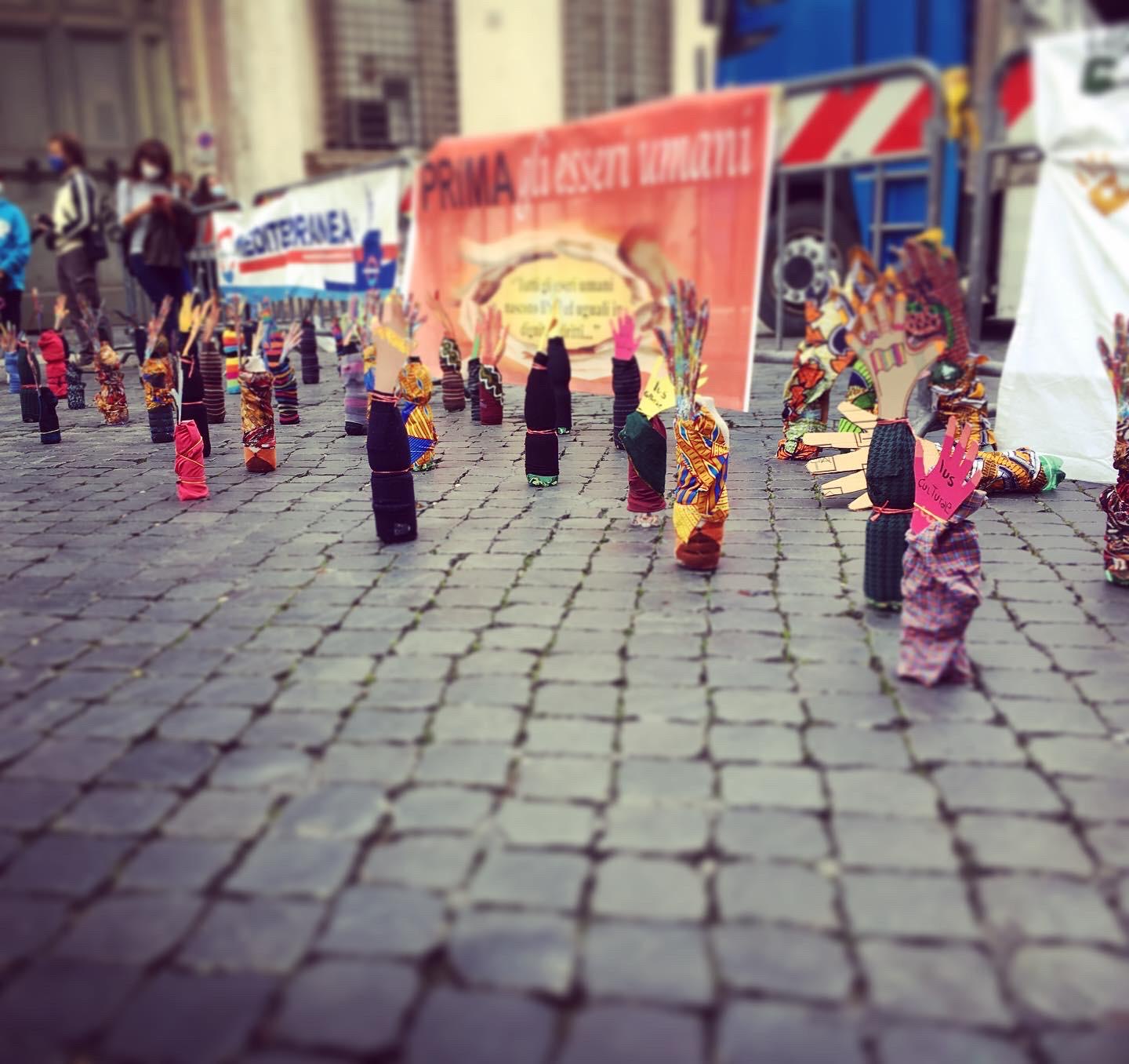 Foto della manifestazione del 3 ottobre, a Roma. Credits: Amin Nour