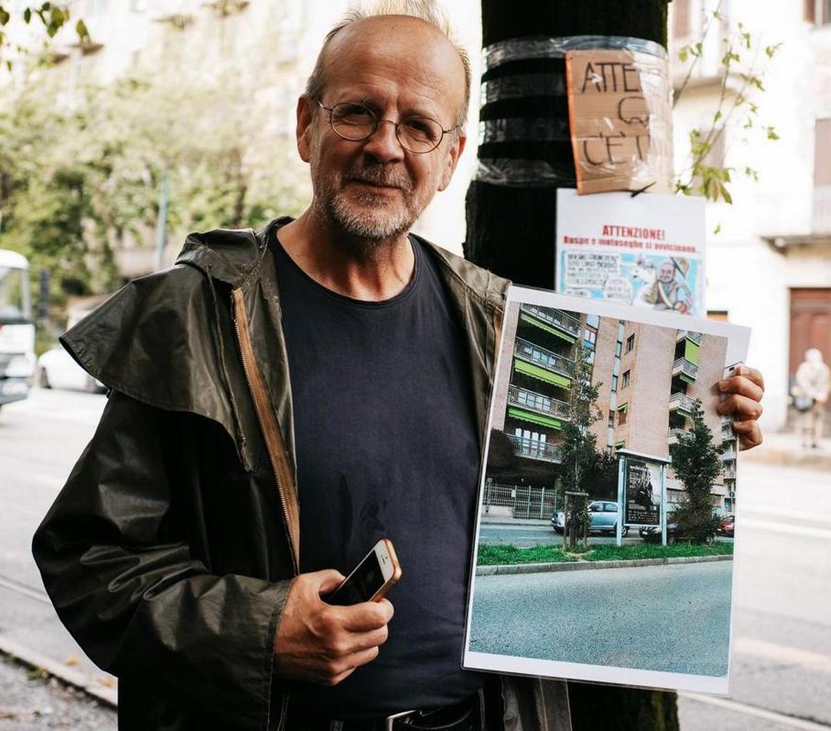 Roberto Accornero, referente dei gruppo di cittadini contrari al piano di abbattimento deciso dal Comune di Torino