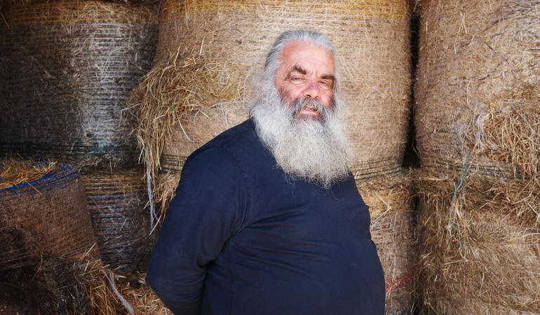 Nunzio Marcelli, allevatore di Anversa degli Abruzzi. Foto di Marco Panzarella 
