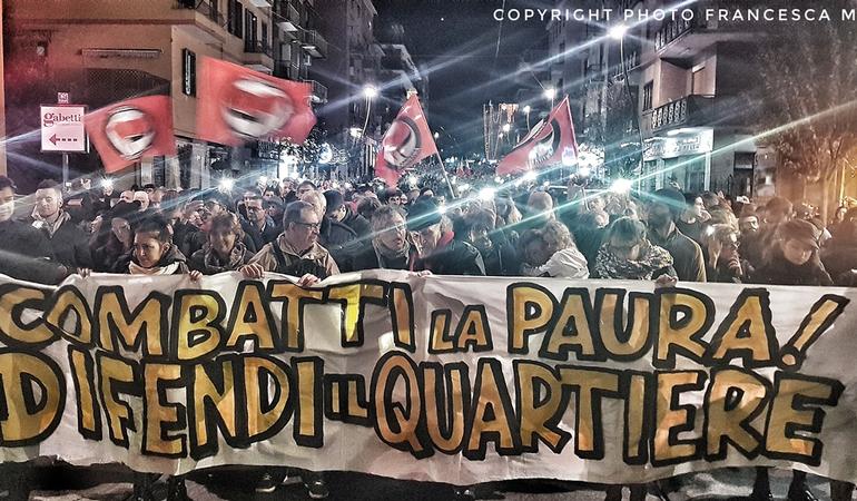 Manifestazione di solidarietà a Centocelle