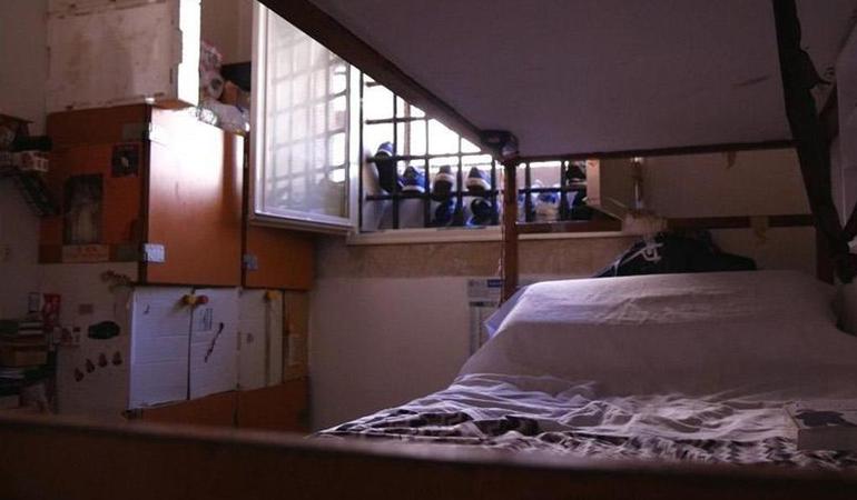 Una stanza del carcere di Roma, Regina Coeli. Ansa 