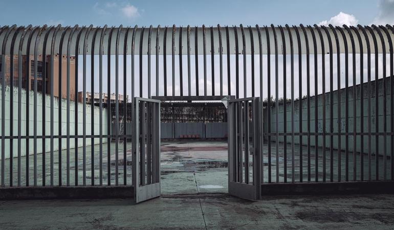 Uno spazio esterno del carcere di Torino Lorusso e Cutugno