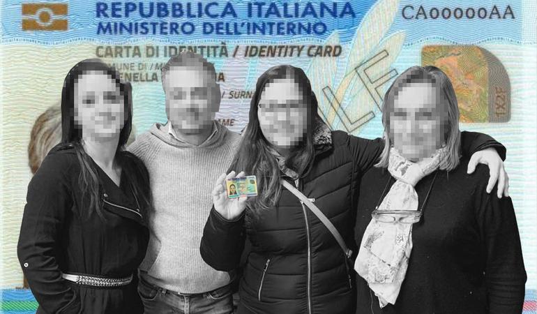 A sinistra, la titolare dell'agenzia che corrompeva i pubblici ufficiali del comune di Crescentino (il secondo e la quarta da sinistra) per far ottenere la cittadinanza a brasiliani con antenati italiani