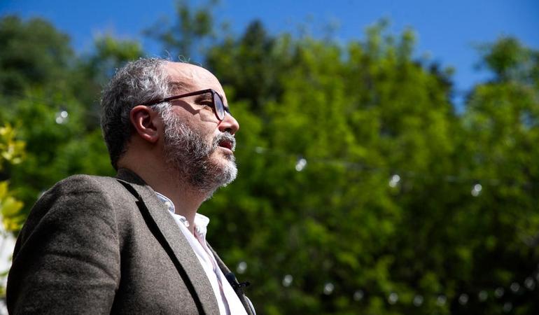 Christian Raimo. Foto: Ansa/Angelo Carconi 