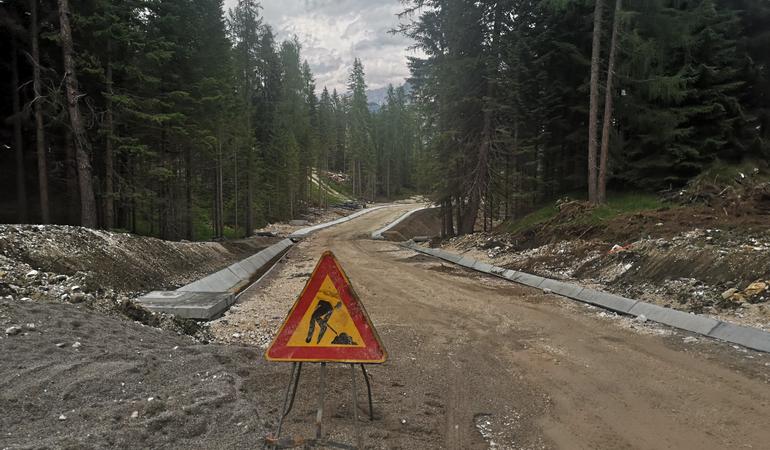 Lavori nel bosco, Cortina. Foto di F. Tullio, dal dossier Nevediversa di Legambiente