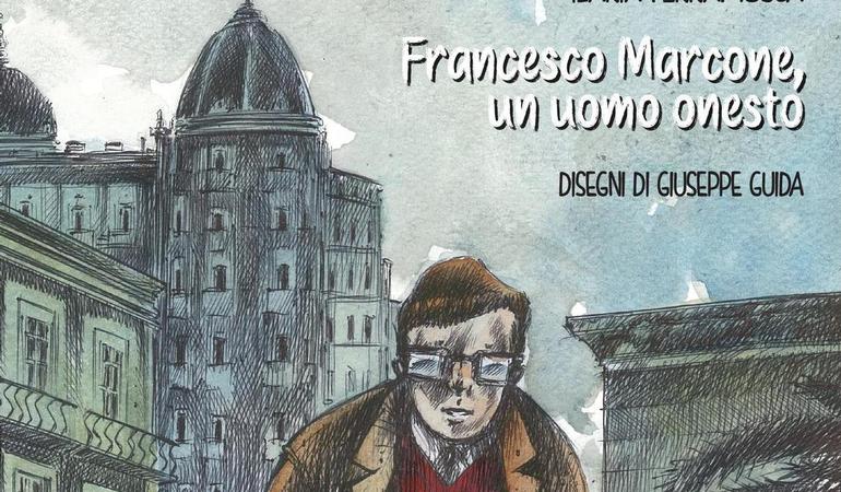 La copertina del graphic novel su Francesco Marcone