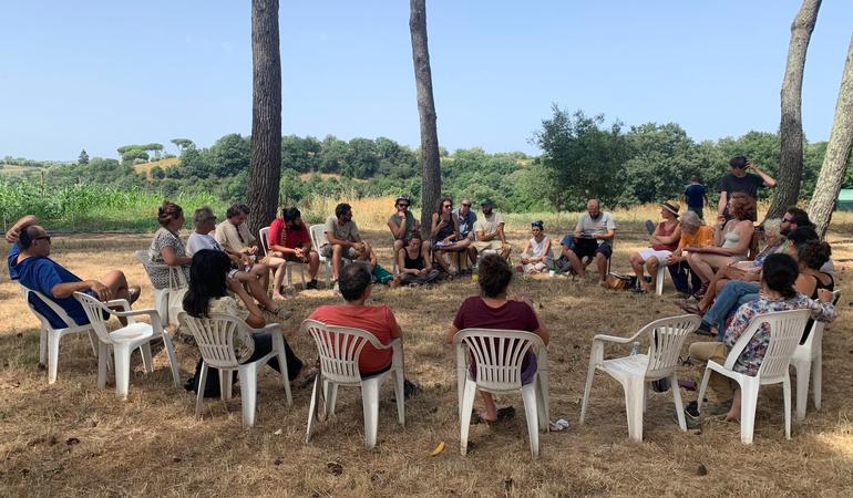Riunione della Rete italiana delle comunità a sostegno dell'agricoltura. Foto Matteo Cigna