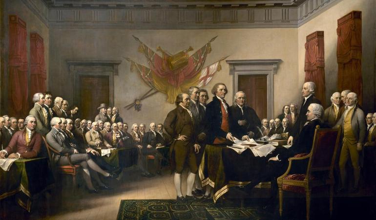 "La dichiarazione di indipendenza", dipinto di John Trumbull (Wikipedia / Pubblico dominio)